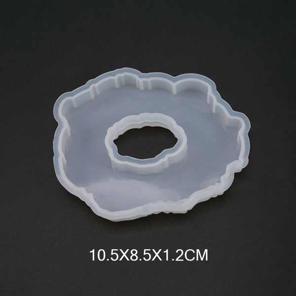 Coaster Resin Casting Mold Epoxy Mould Silicone Jewelry Agate Making Tool Craft