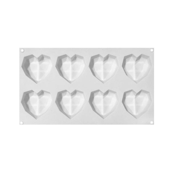 3D Love Heart Shaped Silicone Mould Bakeware Chocolate Cake Ice Baking Mold DIY