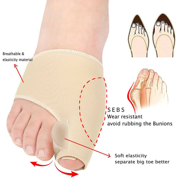 Pair ! Big Toe Bunion Splint Straightener Corrector Hallux Valgus Foot Separator