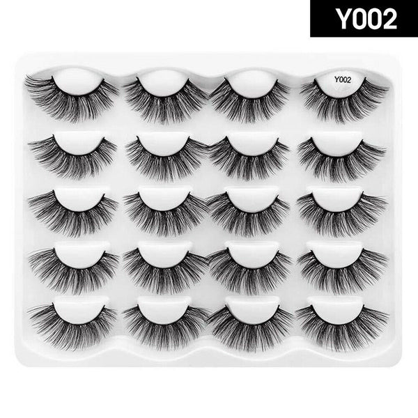 5/10Pairs 3D Mink Natural Thick False Eyelashes Eye Lashes Makeup Extension Hot