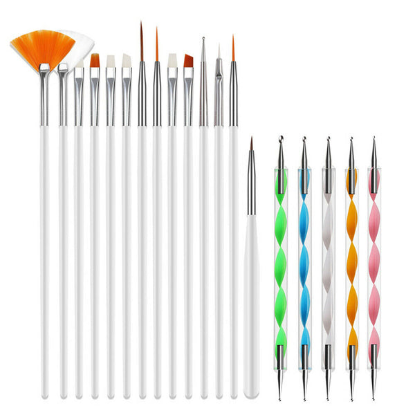 30pcs Nail Art Brushes Dotting Pen Polish Tool Design Set Brush Painting Drawing