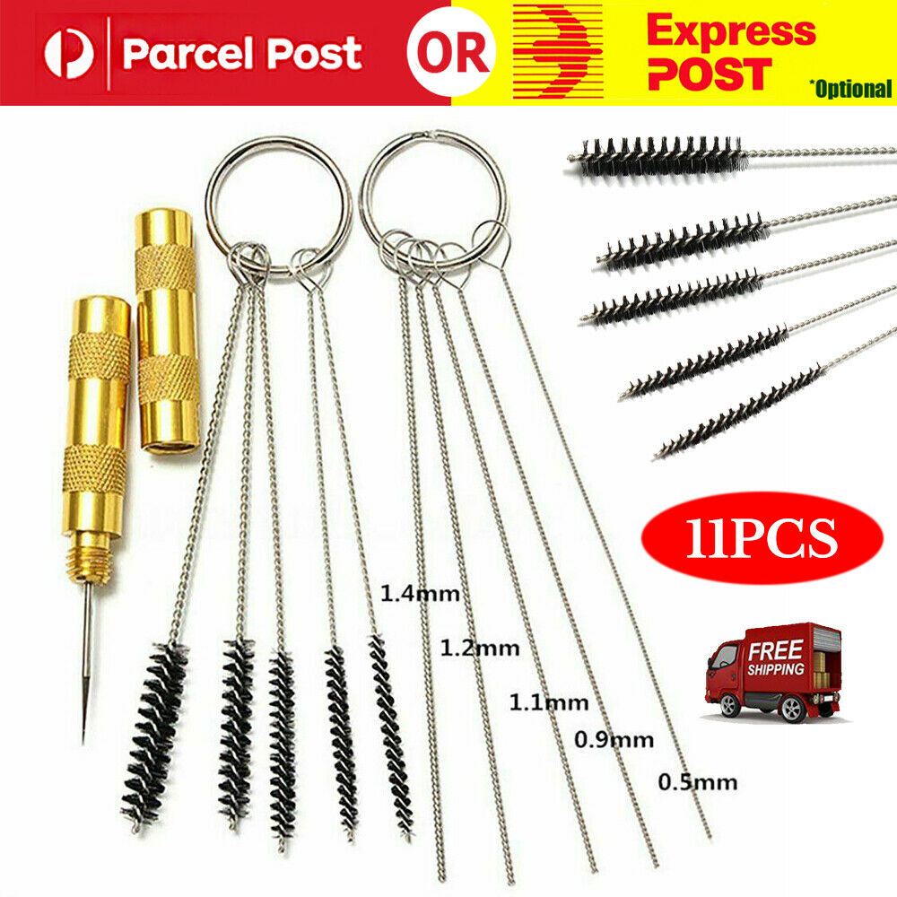 11pcs Airbrush Cleaning Needle Brush Accessories Kit for Spray Gun Cleaner