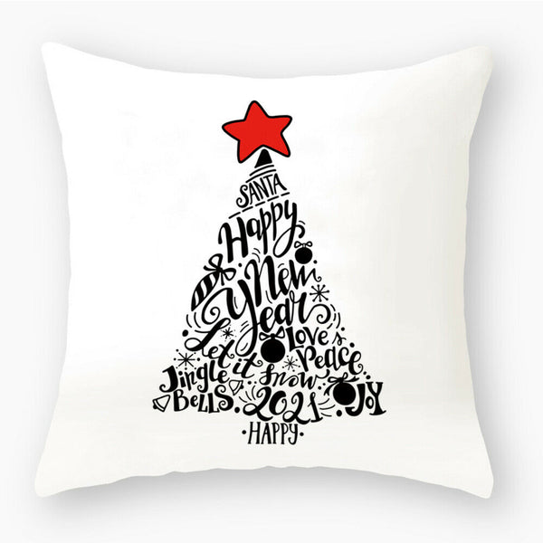 Christmas Cushion Cover Throw Waist Bolster Pillow Case Sofa Home Party Decor