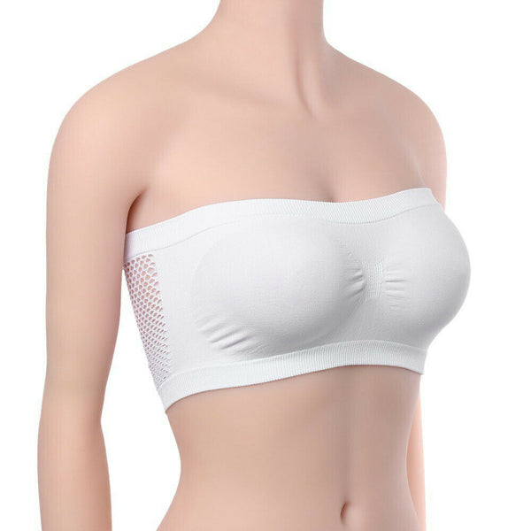 Women's Strapless Seamless Top Vest Breathable Sports Bra Tube Lady Bandeau