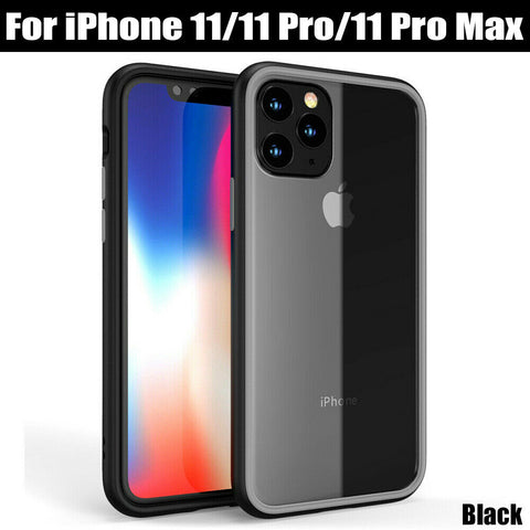 For iPhone 11/11 Pro Max Bumper Case Clear Hard Shockproof Slim Hybrid Cover New