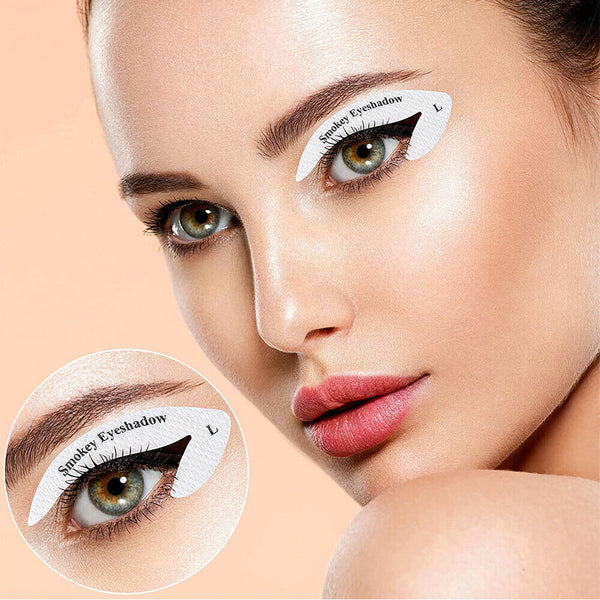 4 Sheets Quick Eyeliner Eyeshadow Stencils Eye Makeup Stickers Different Style