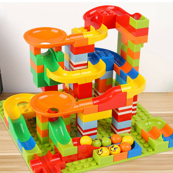 165Pcs Marble Race Run Building Blocks Maze Ball Jungle Track Building Toys Kids