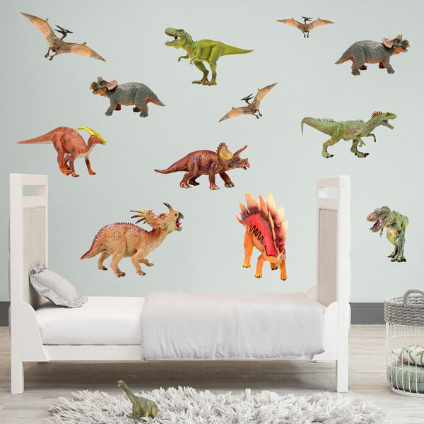 Removable Wall Decals Nursery Kids Room Baby Watercolour Dinosaur Wall Stickers