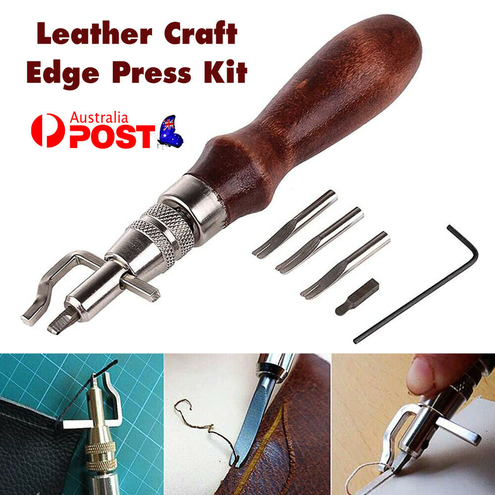 Leather Craft Edge Press Kit Adjustable Leather Stitching Groover Crease Tool