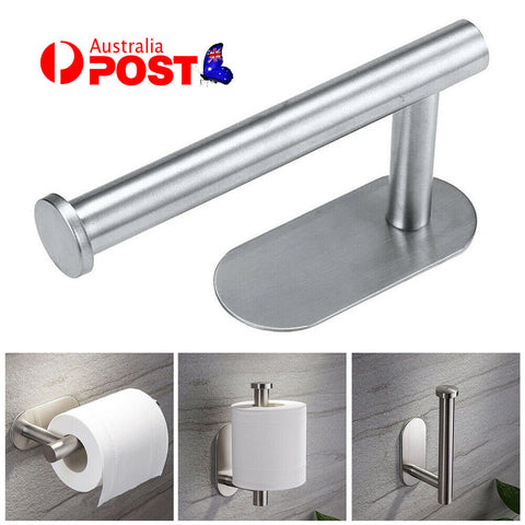 Stainless Steel Toilet Roll Holder Bathroom Self Adhesive Stick Tissue Holder