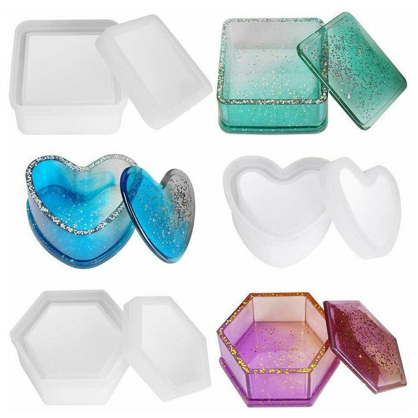 10/18/28PCS Resin Casting Molds Silicone Mold Pendant Tray Jewelry Mould Craft