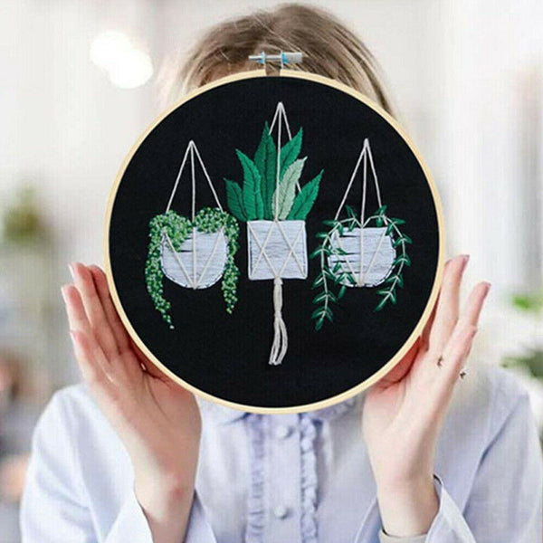 Circle DIY Embroidery Kit Handmade Cross Stitch Set For Beginners Sewing Craft