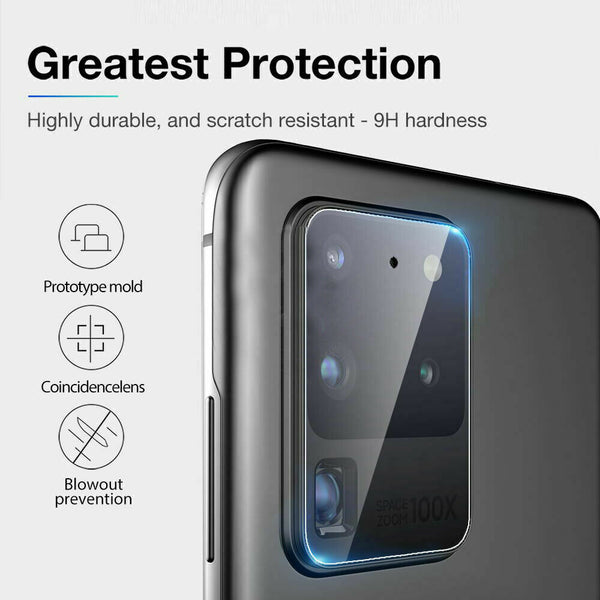 For Samsung Galaxy S20+ Ultra Tempered Glass Screen Protector + Camera Lens Film