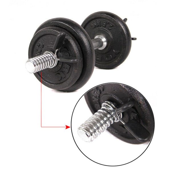 2Pcs 25/28/30mm Gym Dumbbell Barbell Weight Bar Lock Clamp Spring Collar Clips