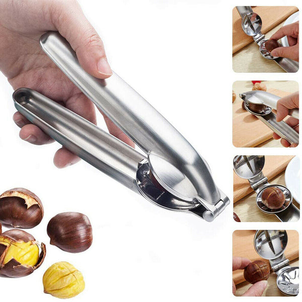 Stainless Steel Fast Opener Cracker Walnut Pliers Chestnut Cutter Clip Nut Tool