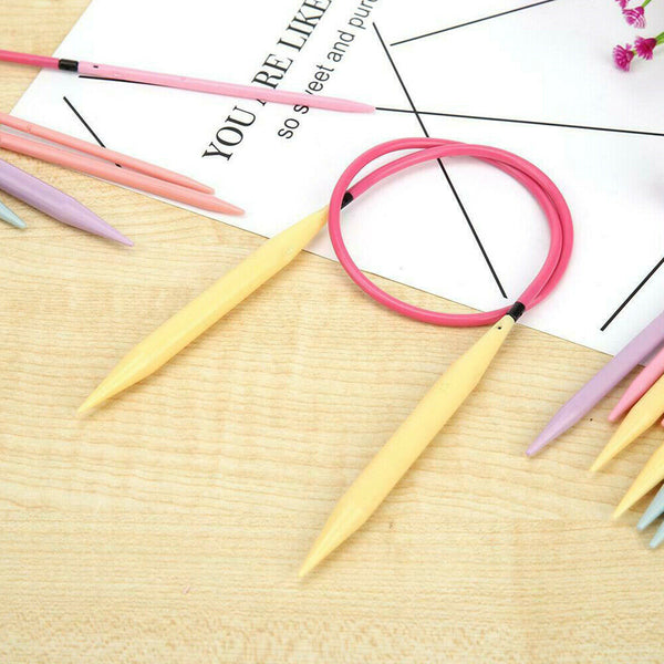 AU 10 Pairs Plastic Change Head Circular Knitting Needle Crochet Hooks Set