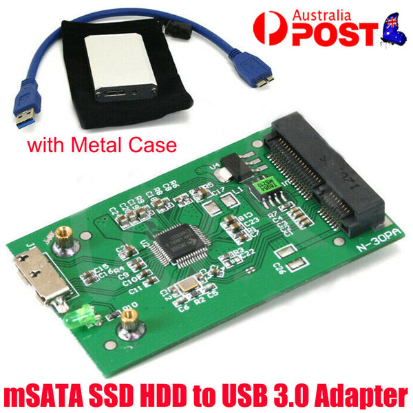 mSATA SSD HDD to USB 3.0 Adapter with Metal Case AU STOCK