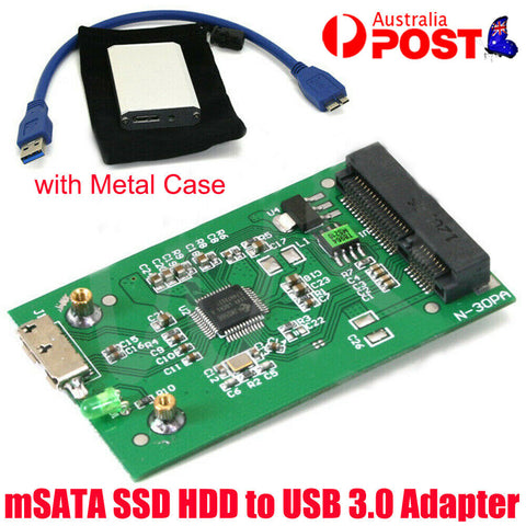 mSATA SSD HDD to USB 3.0 Adapter with Metal Case AU STOCK