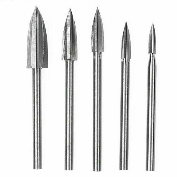 5 PCS/Set Wood Carving And Engraving Drill Bit Milling Cutter Carving Root