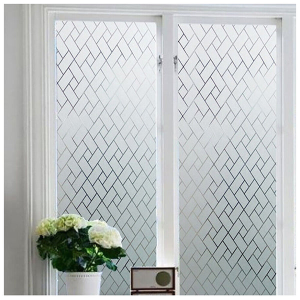 Window Glass Film Static Cling Glueless Reusable Removable Privacy Frosted Decor