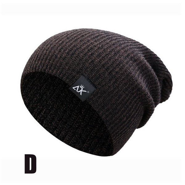 Mens Womens Warm Wool Knit Baggy Beanie Winter Hat Ski Slouchy Chic Knitted Caps