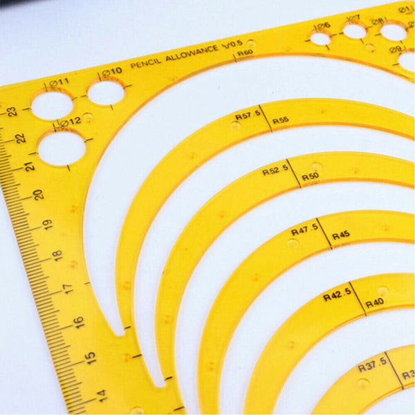 Technical Stencil Useful Circle Template Drawing Arc Artist Drafting Radius Tool