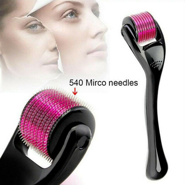 540 Titanium Micro Needle Derma Roller Beard Hair Regeneration Growth Skin Care