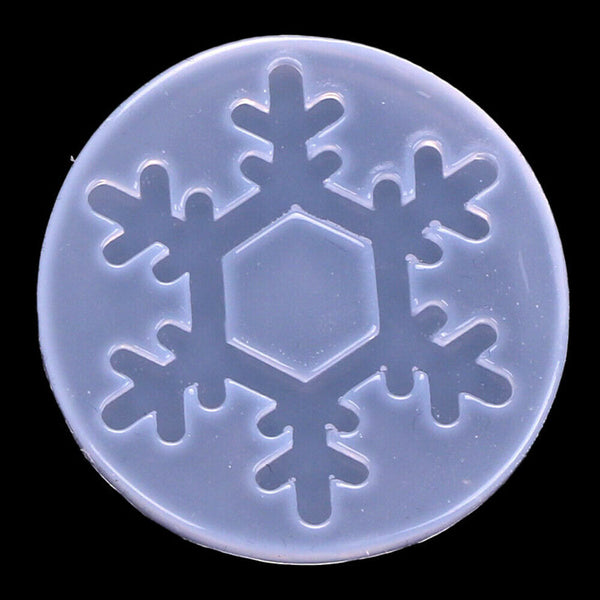 6x CHRISTMAS SILICONE SNOWFLAKE MOULDS RESIN JEWELRY MAKING MOLD DIY CRAFT TOOL