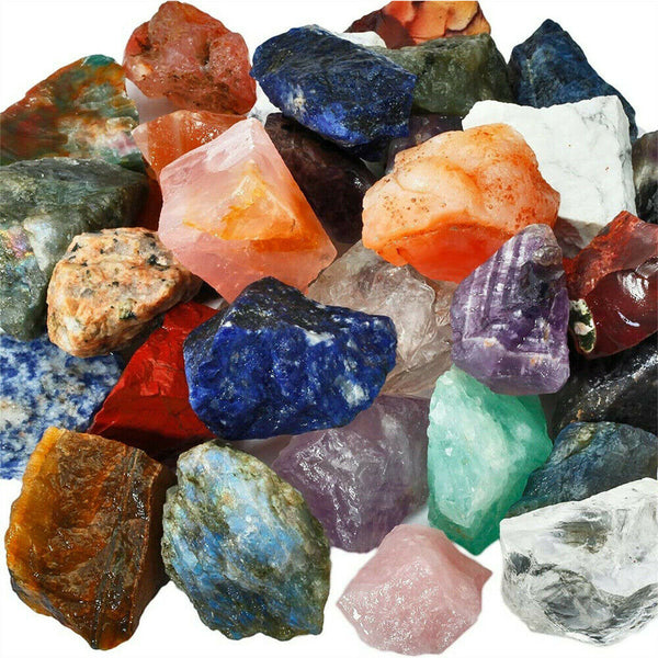 Up to 1KG Mixed Rough Raw Crystal Gemstone Chunks Natural Raw Minerals Bulk