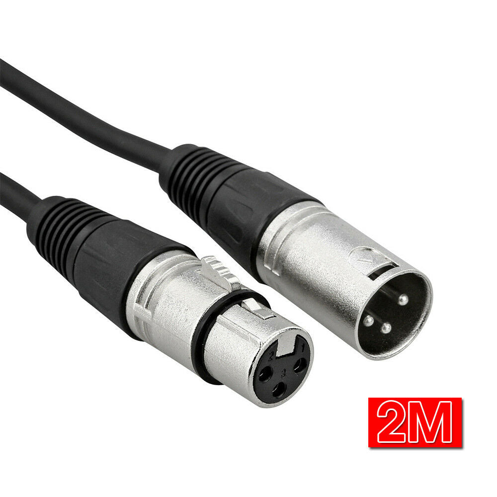 2M-5M Balanced Microphone Cable XLR Patch Lead Male to Female Extension Mic AU