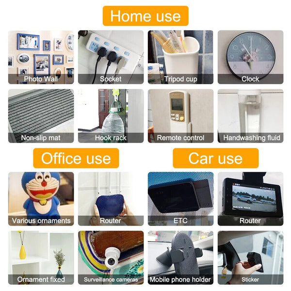 10PCS Super Sticky Gel Pads Silicone Durable Washable Anti-Slip Pads / Car Phone