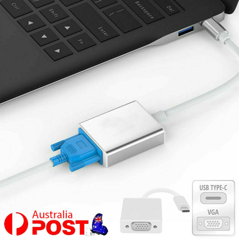 USB C Converter USB 3.1 Type C to VGA Adapter Cable Hub For Macbook Air HDTV