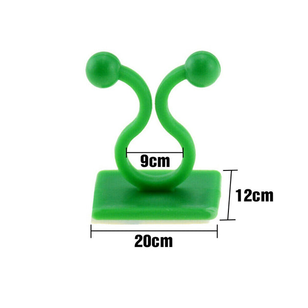 100Pcs Plant Climbing Wall Clips Self-Adhesive Invisible Plants Holder Hook Home