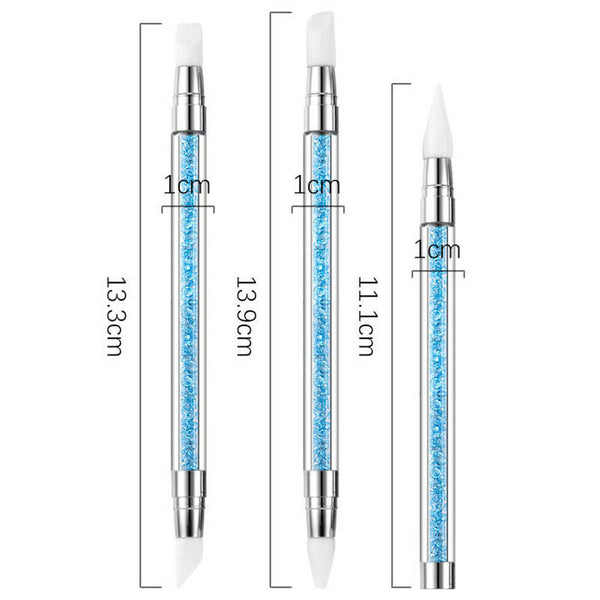 3Pcs Nail Art Design Brushes Dotting Pen Tool Set Painting UV Gel Drawing Brush