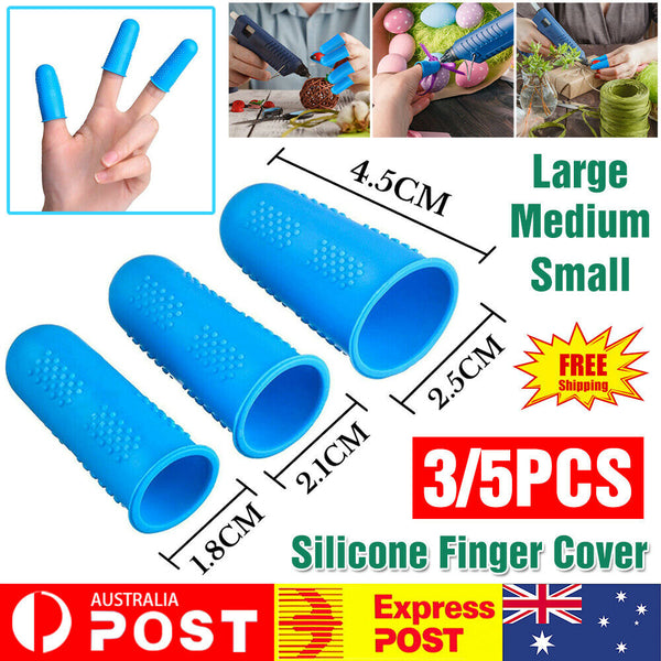 Silicone Finger Cover Cap Anti-skid Heat Resistant Fingertip Protector Kitchen