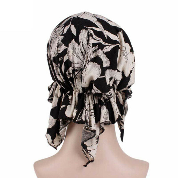 Turban Headwear Chemo Scarf Floral Wrap Muslim Hat Cancer Head Cap Stretch