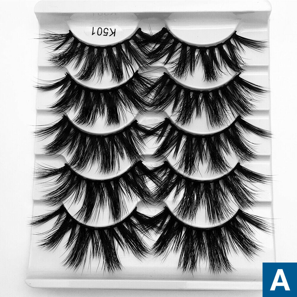 5/10Pairs 3D Mink Natural Thick False Eyelashes Eye Lashes Makeup Extension Hot