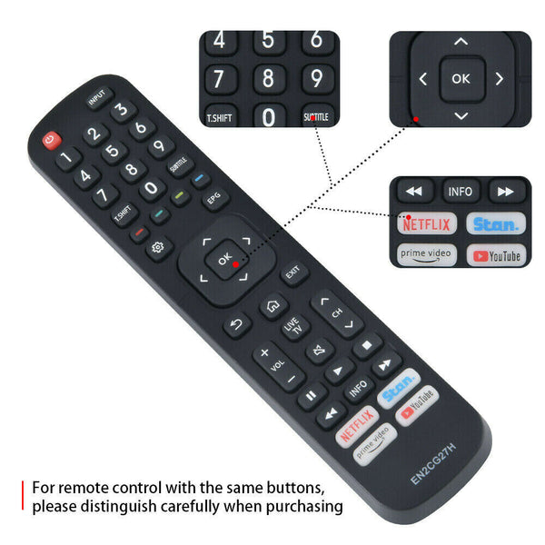 NEW EN2CG27H Remote Control For Hisense TV 43S4 50S5 43S4 NETFLIX PRIME STAN