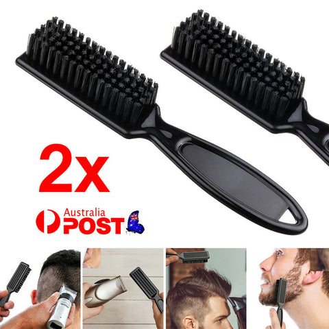 2x Fade Brush Comb Scissors Cleaning Brush Multi-function Barber Shop Skin Care