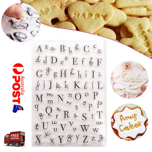 Fondant Cake Alphabet Letter Cookies Biscuit Stamp Embosser Mold Cutter Decor