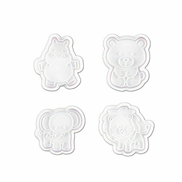 Animal Cookie Mold Plastic Biscuit Cutter Sugarcraft Jungle Party Baking Tool