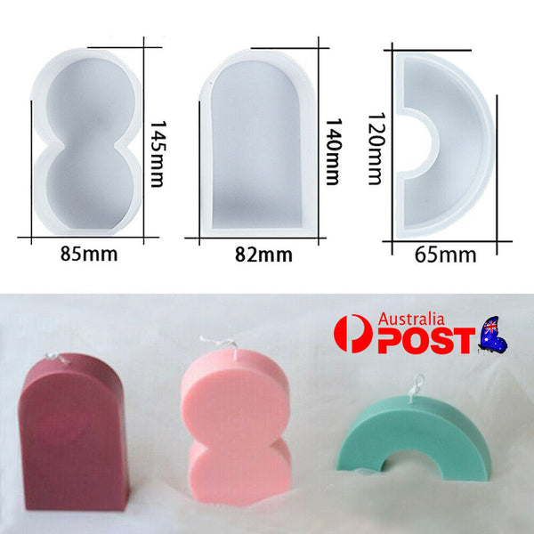 3D DIY Candle Mold Geometric Shape Candles Mould Aromatherapy Making Moulds