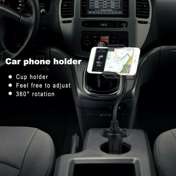 Universal Car Mount Adjustable Gooseneck Cup Holder Cradle For Cell Phone Iphone