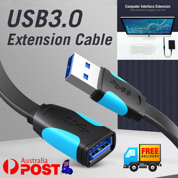 Fast Speedy Vention USB 3.0 Data Extension Male to Female Cable 1m 1.5m 2m 3m /