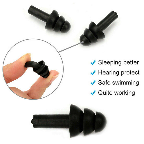 Soft Silicone Ear Plug Nose Clip Set For Unisex Adult/Kids Swimming Diving Train