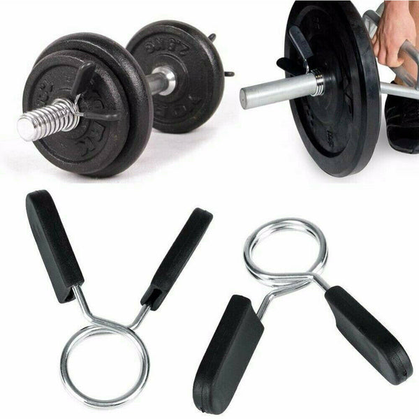 2Pcs 25/28/30mm Gym Dumbbell Barbell Weight Bar Lock Clamp Spring Collar Clips