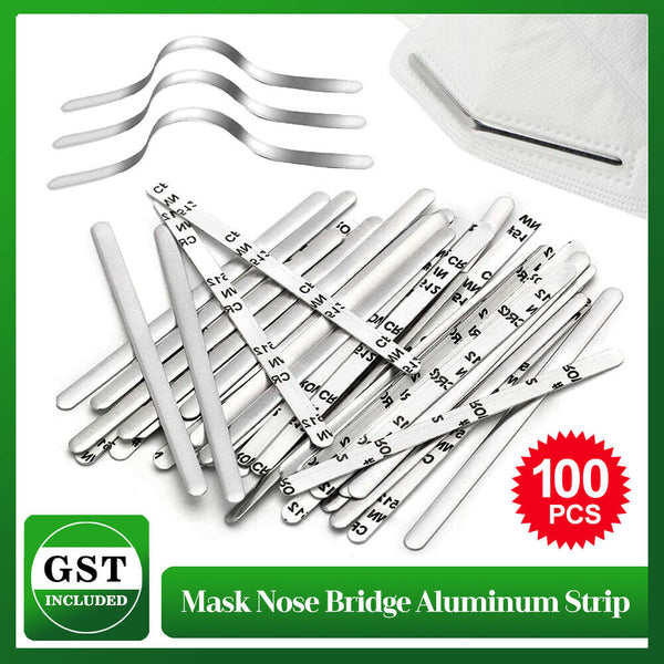 100 X Nose Wire Aluminum Strip Nose Bridge Metal Nose Wires for DIY Face Mask AU