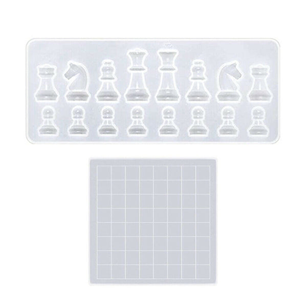 International Chess Set Silicone Resin Mold Jewelry Pendant Epoxy Casting Mould