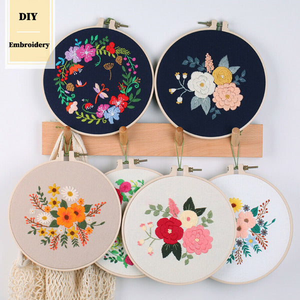 Circle DIY Embroidery Kit Handmade Cross Stitch Set For Beginners Sewing Craft