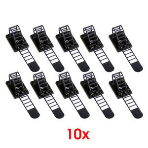 Adjustable Cable Clips Straps Adhesive Cord Management Wire Organizer Black AU